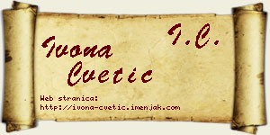 Ivona Cvetić vizit kartica